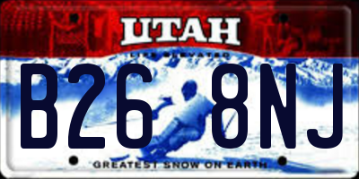 UT license plate B268NJ