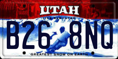 UT license plate B268NQ