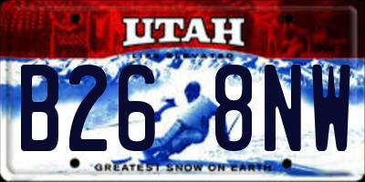 UT license plate B268NW