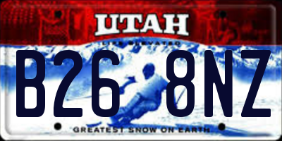 UT license plate B268NZ