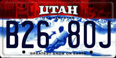 UT license plate B268OJ