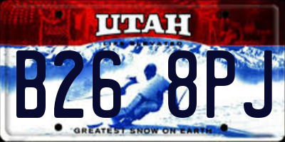 UT license plate B268PJ