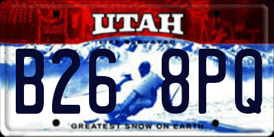 UT license plate B268PQ