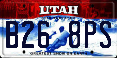 UT license plate B268PS