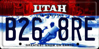 UT license plate B268RE