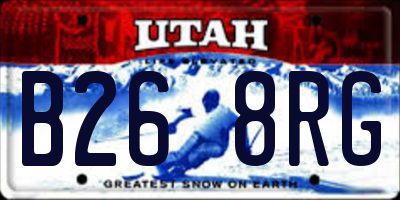 UT license plate B268RG