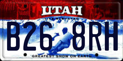 UT license plate B268RH