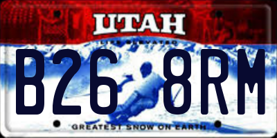 UT license plate B268RM