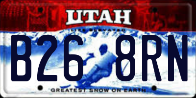 UT license plate B268RN