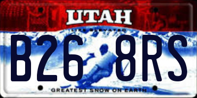 UT license plate B268RS