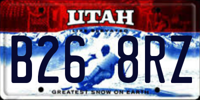 UT license plate B268RZ
