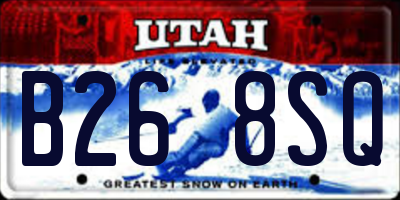 UT license plate B268SQ