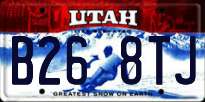 UT license plate B268TJ