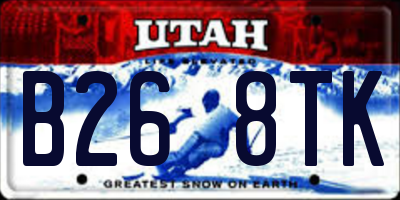 UT license plate B268TK