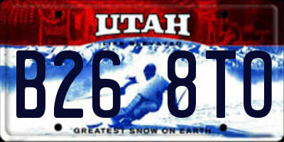 UT license plate B268TO