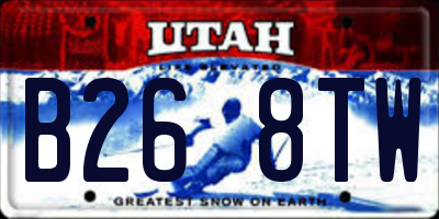 UT license plate B268TW