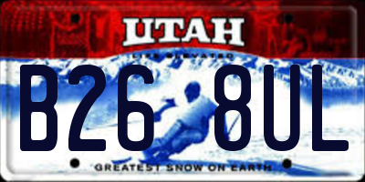 UT license plate B268UL