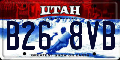 UT license plate B268VB