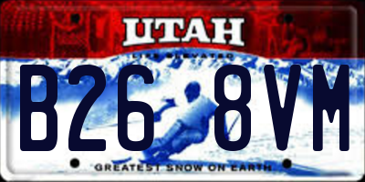 UT license plate B268VM