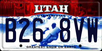 UT license plate B268VW