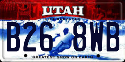 UT license plate B268WB