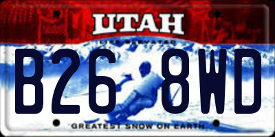 UT license plate B268WD