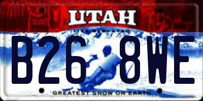 UT license plate B268WE