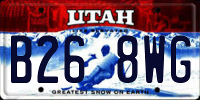 UT license plate B268WG