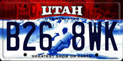 UT license plate B268WK