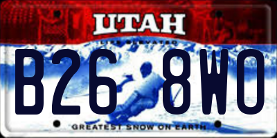UT license plate B268WO