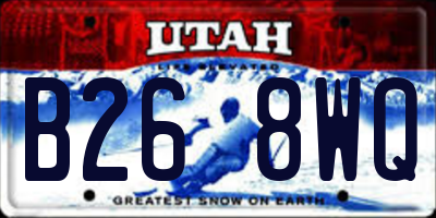 UT license plate B268WQ