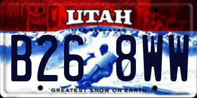 UT license plate B268WW