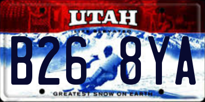 UT license plate B268YA