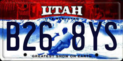 UT license plate B268YS