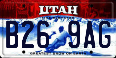 UT license plate B269AG