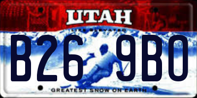 UT license plate B269BO
