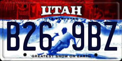 UT license plate B269BZ