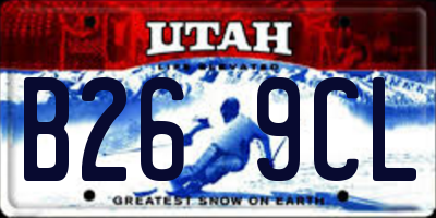 UT license plate B269CL
