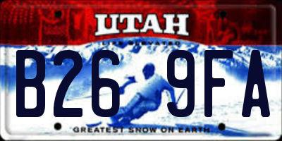 UT license plate B269FA