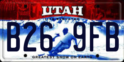 UT license plate B269FB