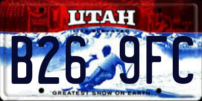UT license plate B269FC
