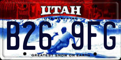 UT license plate B269FG