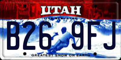 UT license plate B269FJ