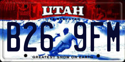 UT license plate B269FM