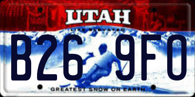 UT license plate B269FO