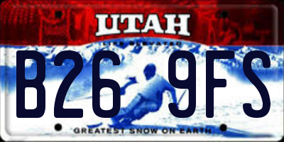 UT license plate B269FS