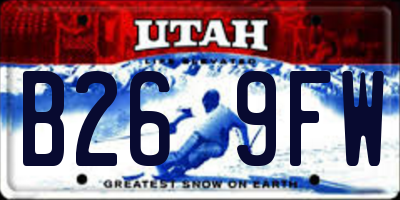 UT license plate B269FW