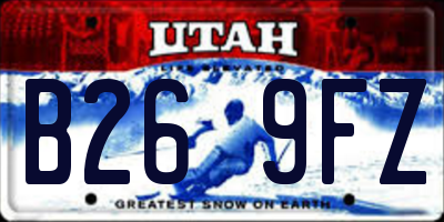 UT license plate B269FZ