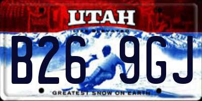 UT license plate B269GJ