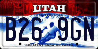 UT license plate B269GN